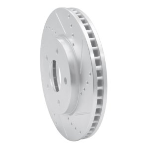 Chevrolet City Express Brake Rotor (1) - Front Right - R1 Concepts - Drilled & Slotted - Silver - `11-`25